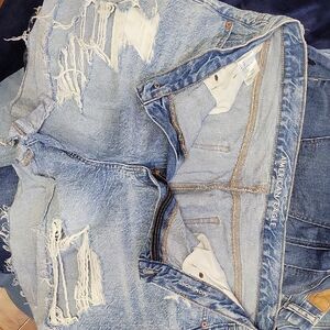 American Eagle Outfitters Blue Distressed Denim Jeans